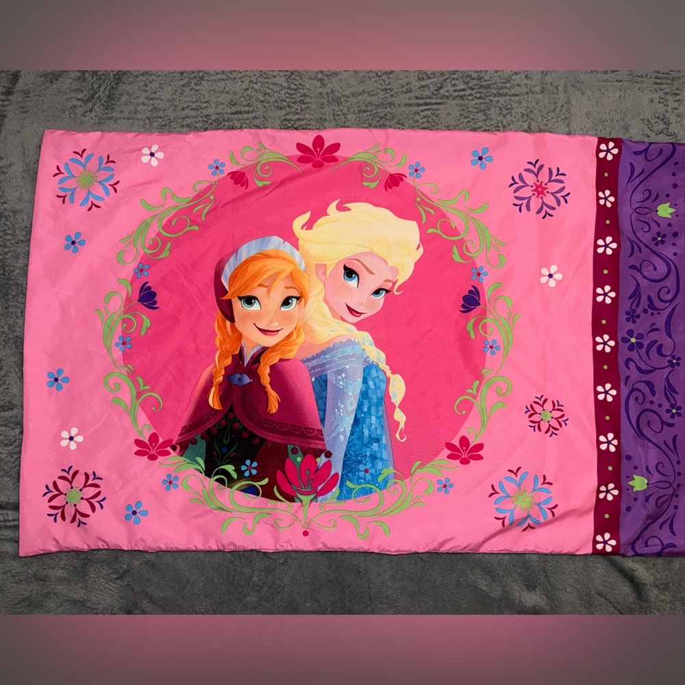 Disney’s Frozen Pink Elsa /  Anna Pillowcase Double Sided